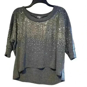 161 Splendid gray and sequins dolman sleeve heather gray size small